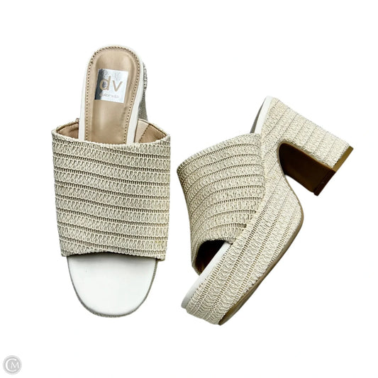Sandals Heels Block By Dolce Vita In Cream, Size: 8.5
