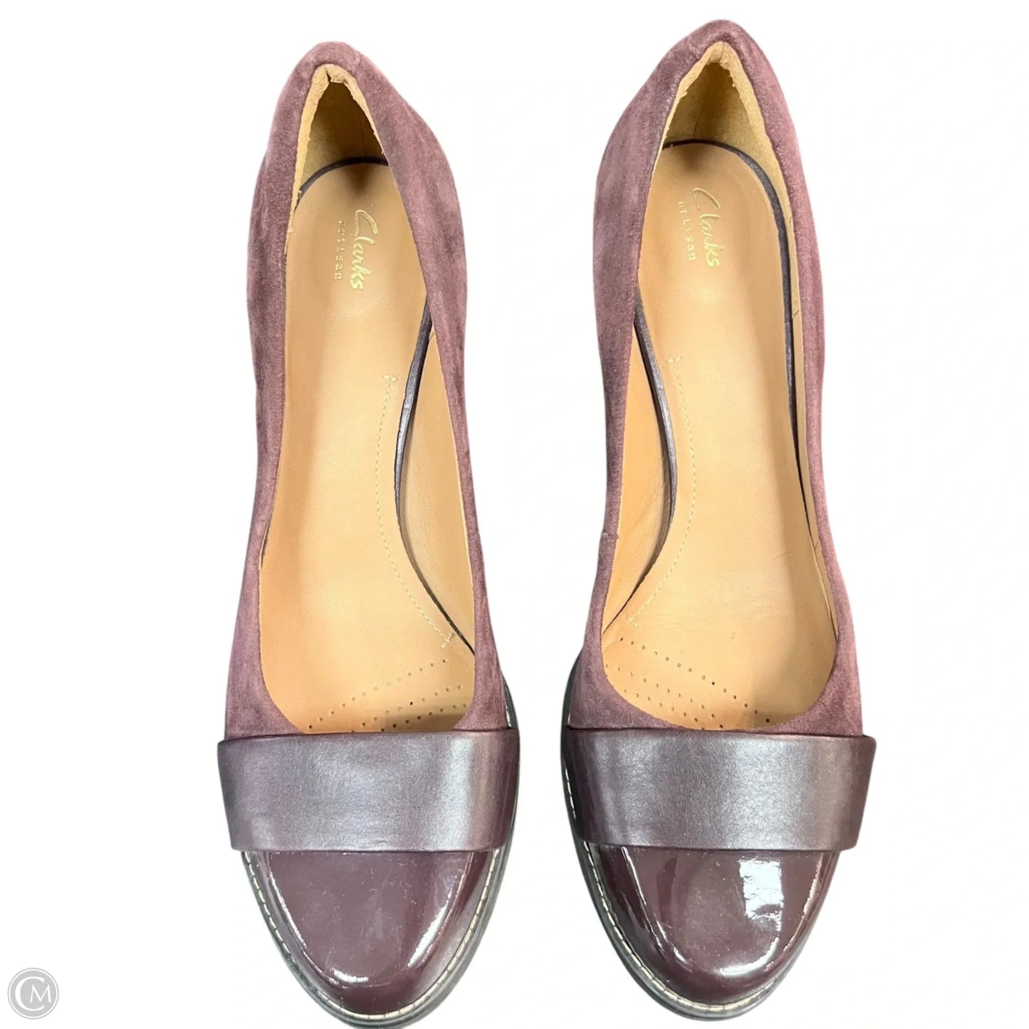 Shoes Heels Block By Clarks In Maroon, Size: 10
