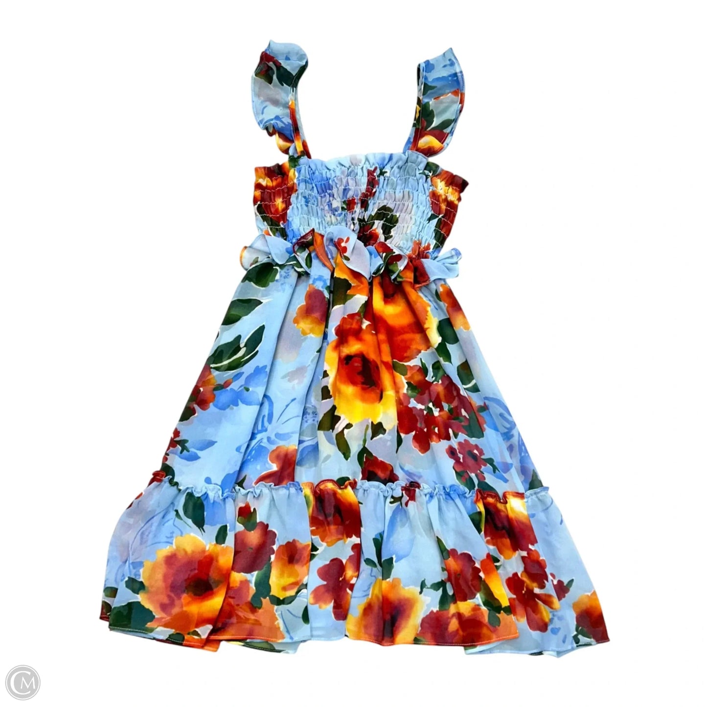 Dress Designer By Misa In Blue & Orange, Size: L