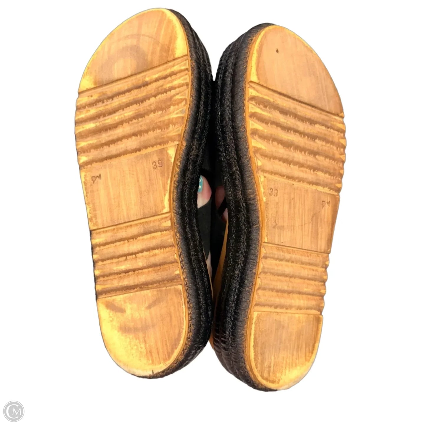 Sandals Heels Platform By Carlo Petra In Black, Size: 8.5