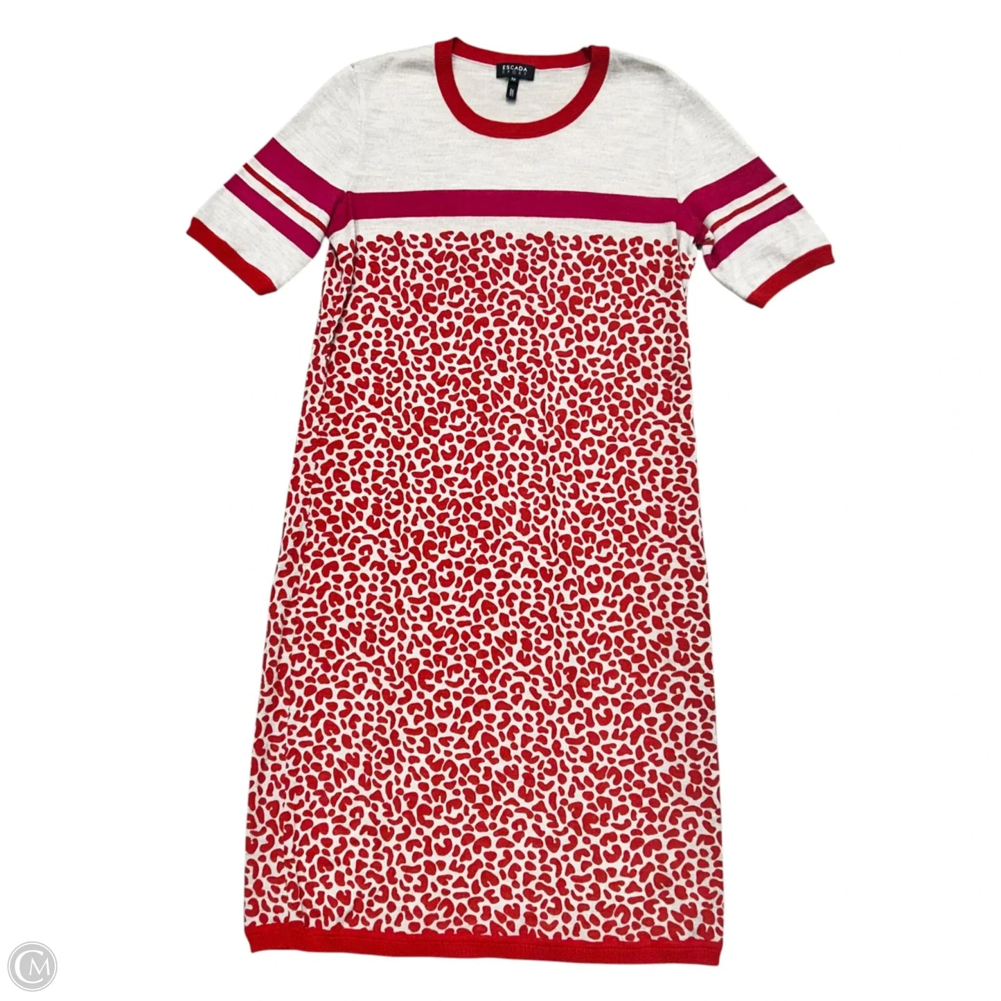 Dress Designer By Escada In Pink & Red, Size: M