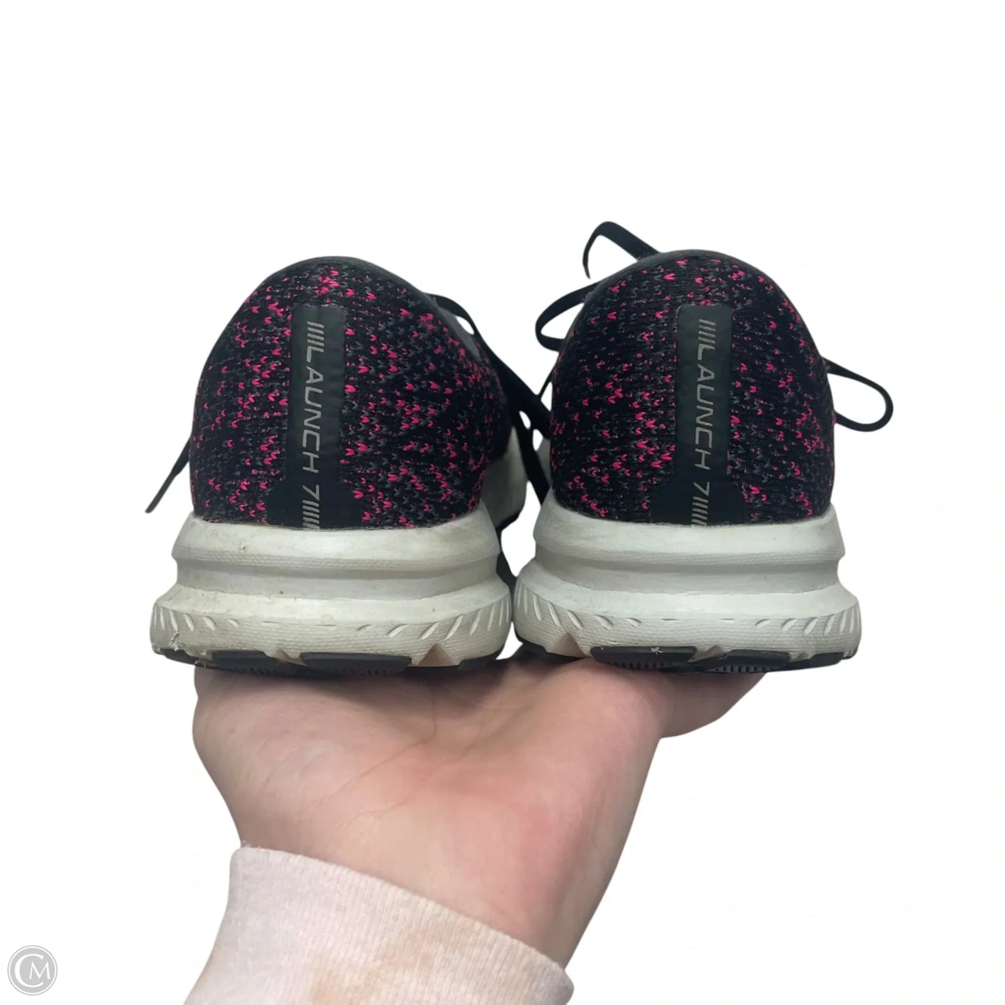 Shoes Athletic By Brooks In Black & Pink, Size: 8