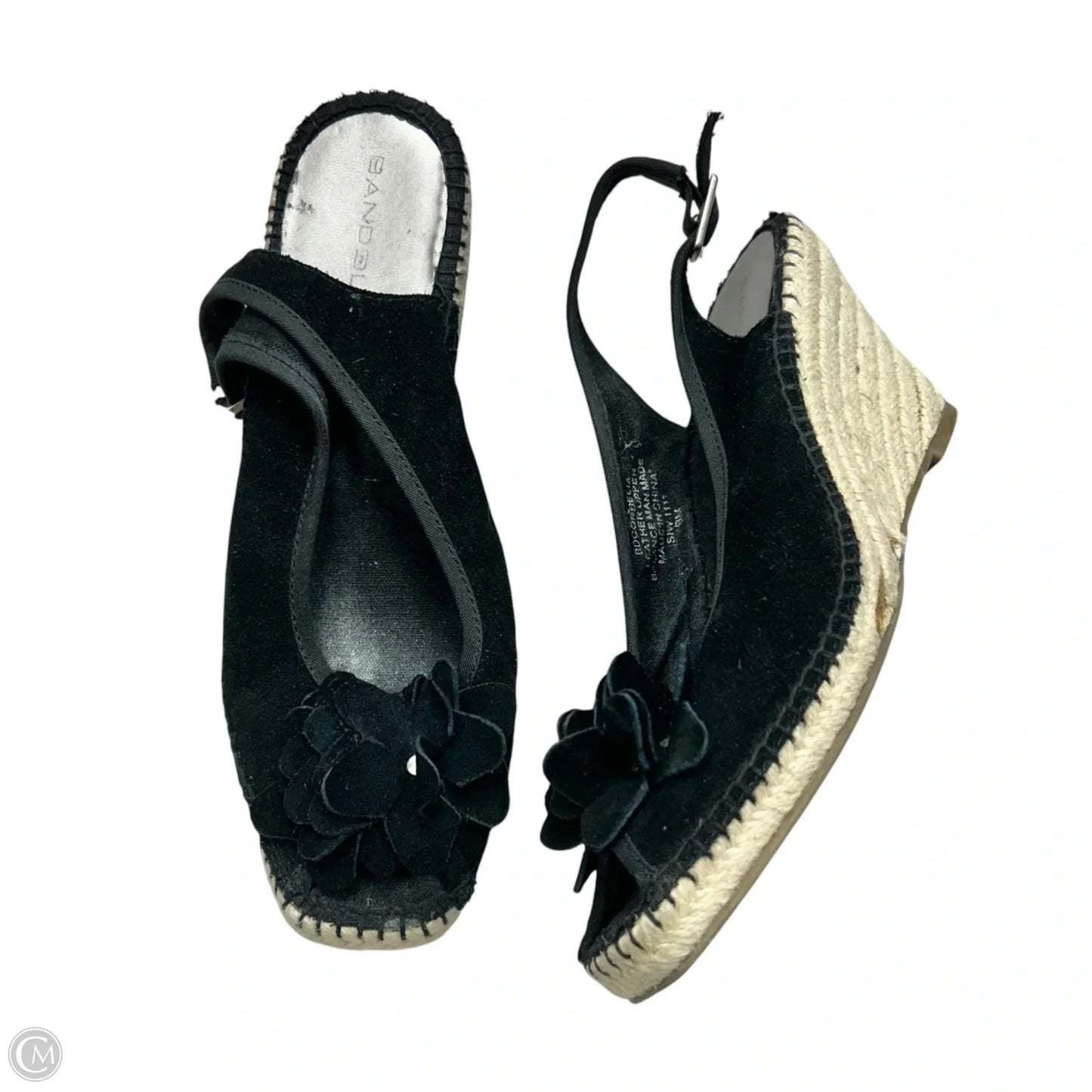 Sandals Heels Wedge By Bandolino In Black, Size: 9