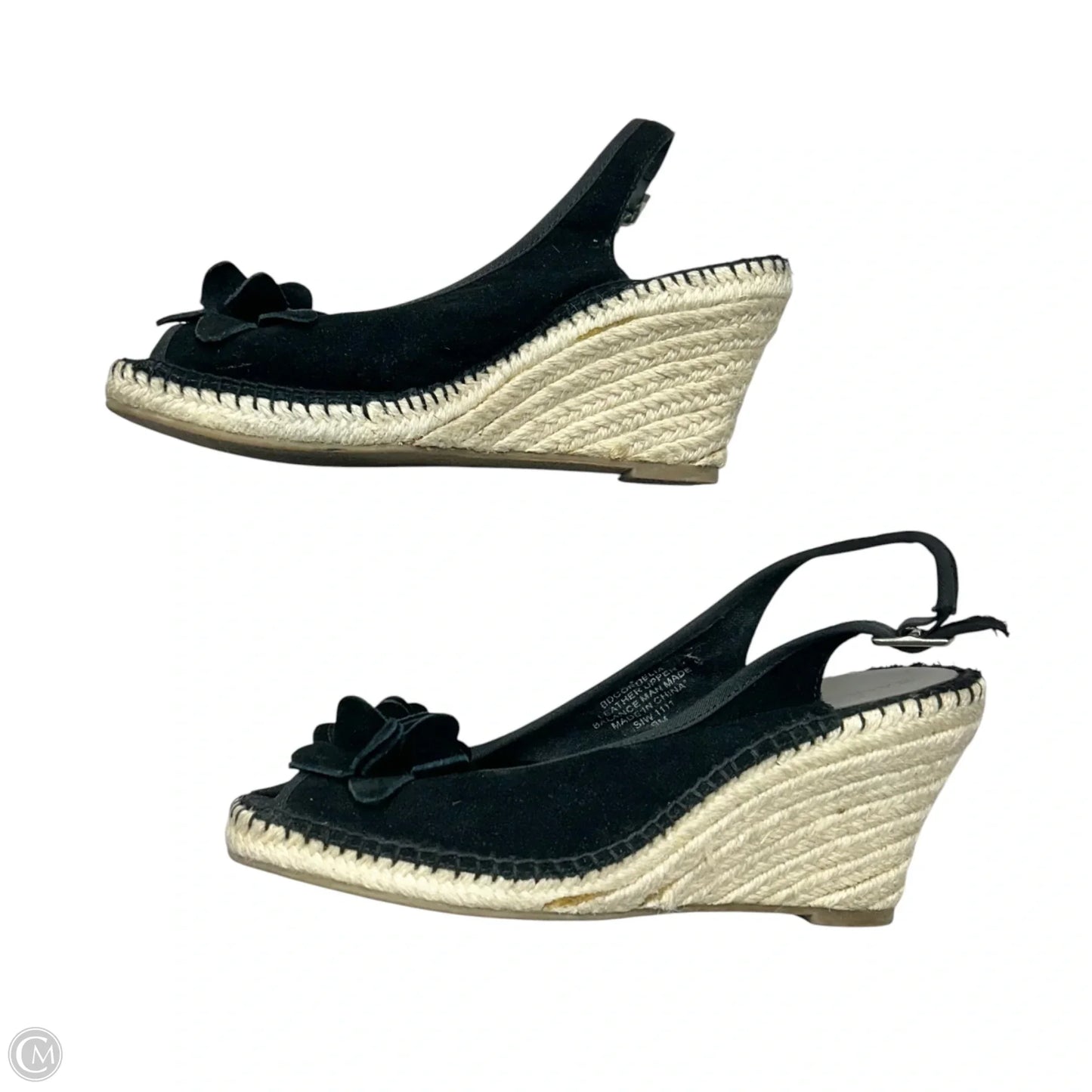 Sandals Heels Wedge By Bandolino In Black, Size: 9