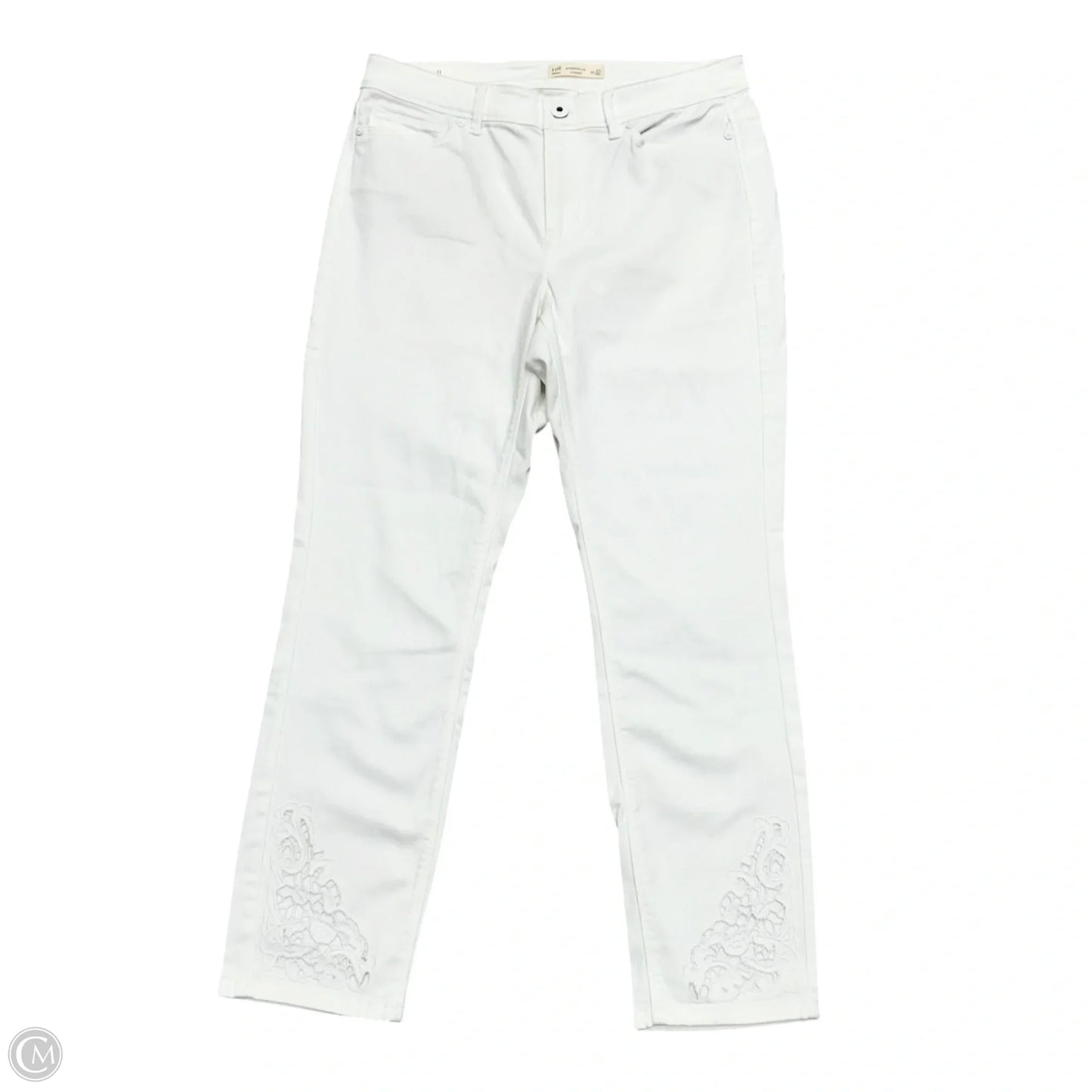 Jeans Cropped By J. Jill In White Denim, Size: 10t