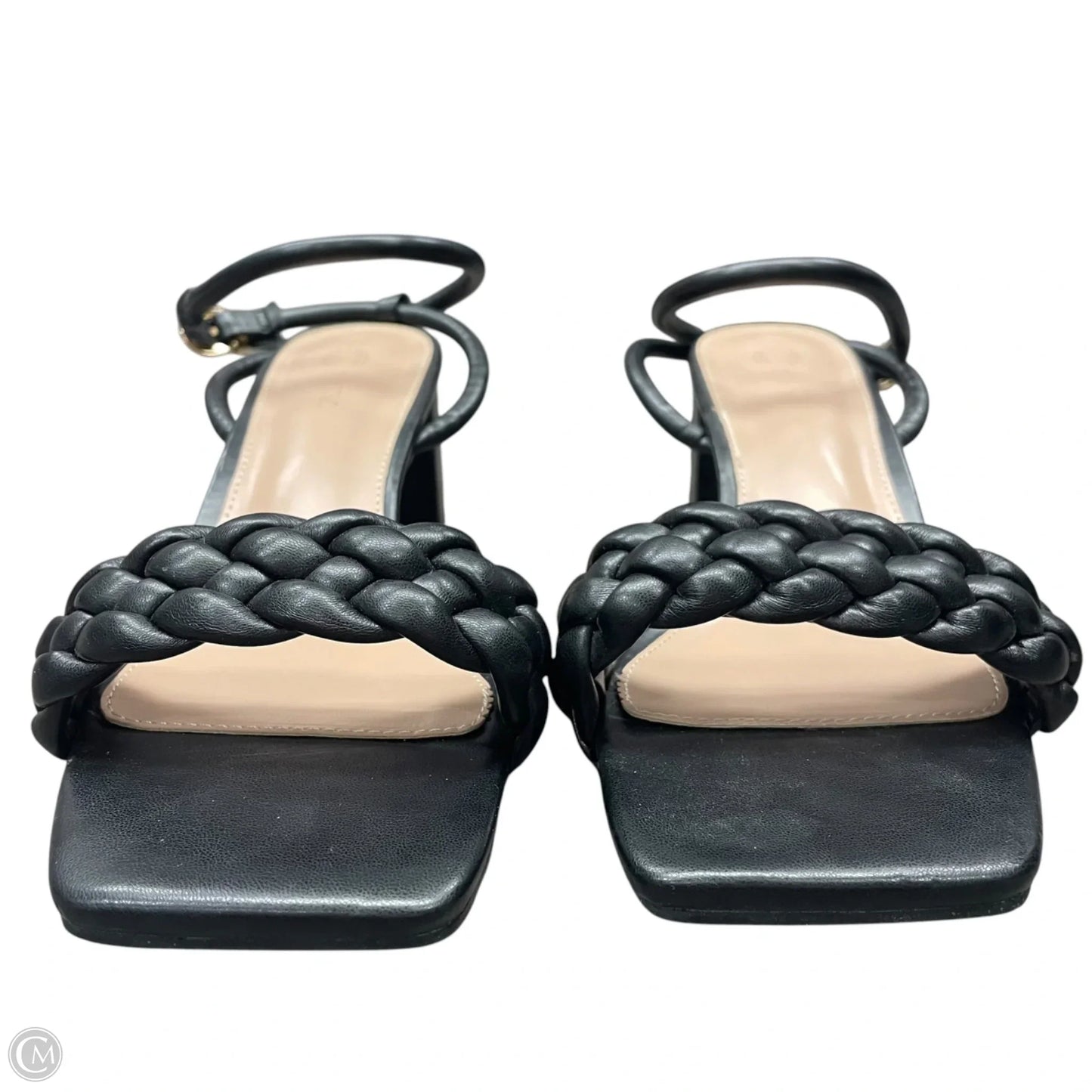 Sandals Heels Block By Rilista In Black, Size: 9