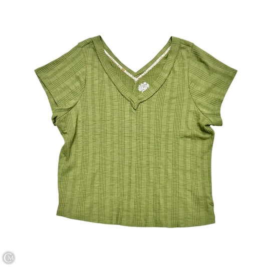 Top Short Sleeve Basic By Pilcro In Green, Size: 1x