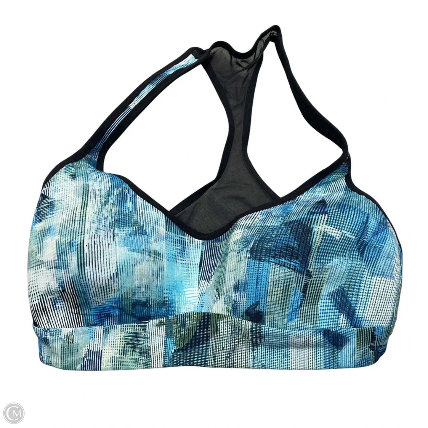Athletic Bra By Lululemon In Black & Blue, Size: S