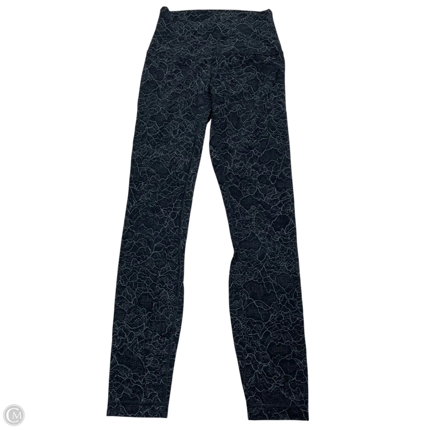 Athletic Leggings By Lululemon In Black & Grey, Size: Xs