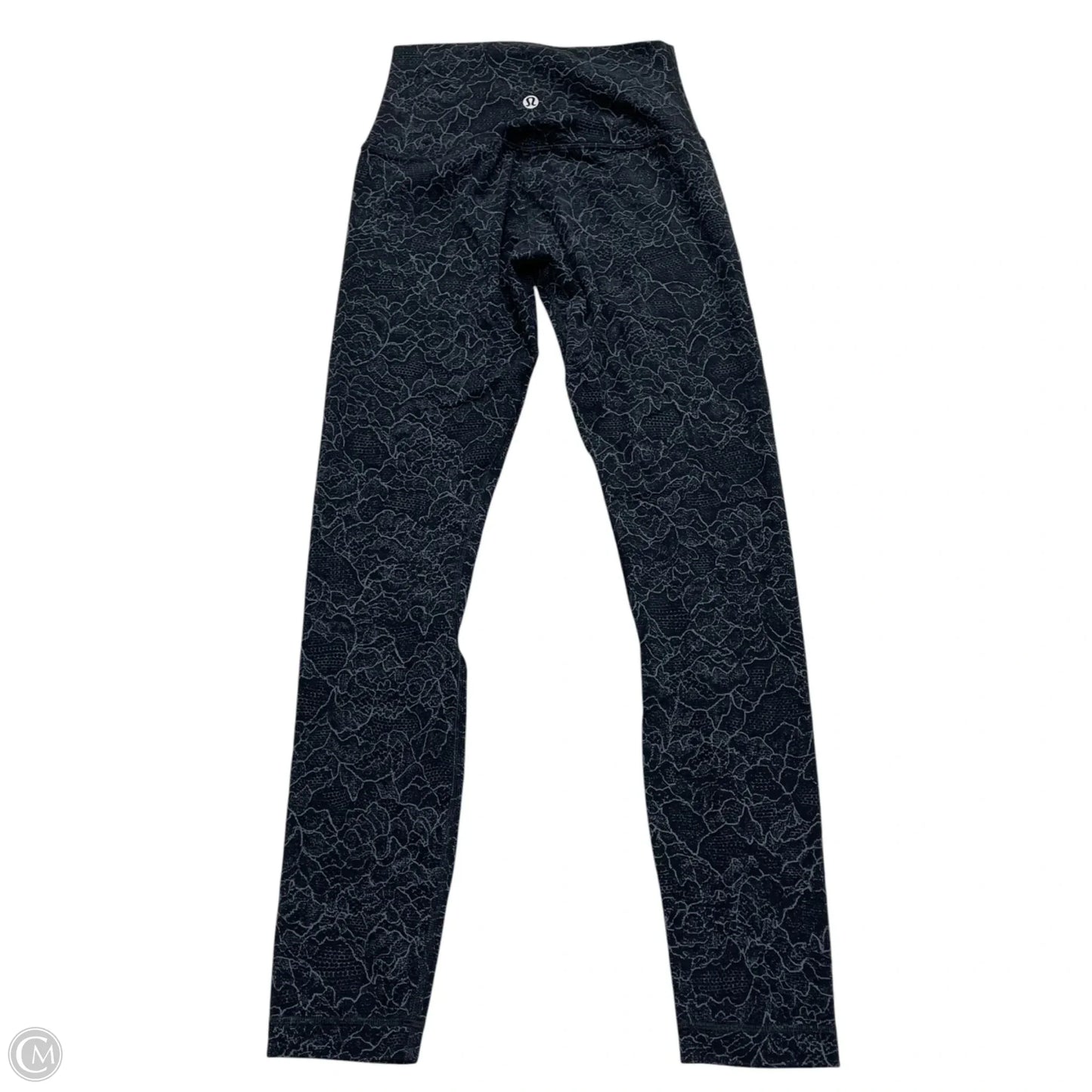 Athletic Leggings By Lululemon In Black & Grey, Size: Xs