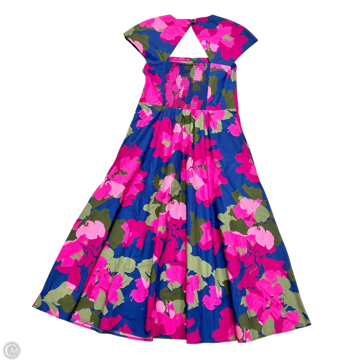 Dress Casual Maxi By Banana Republic In Blue & Pink, Size: S