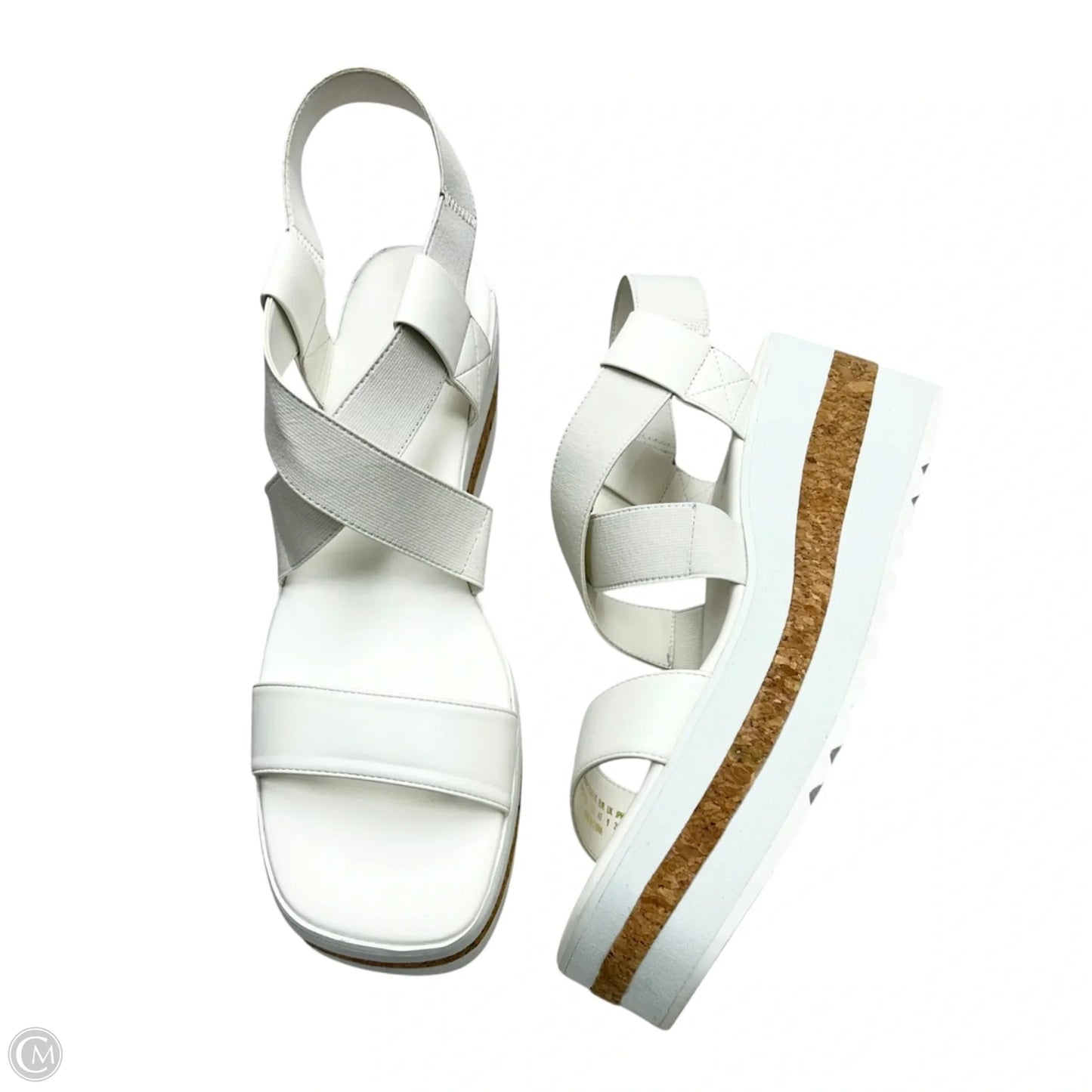 Sandals Heels Platform By Dream Pairs In White, Size: 11