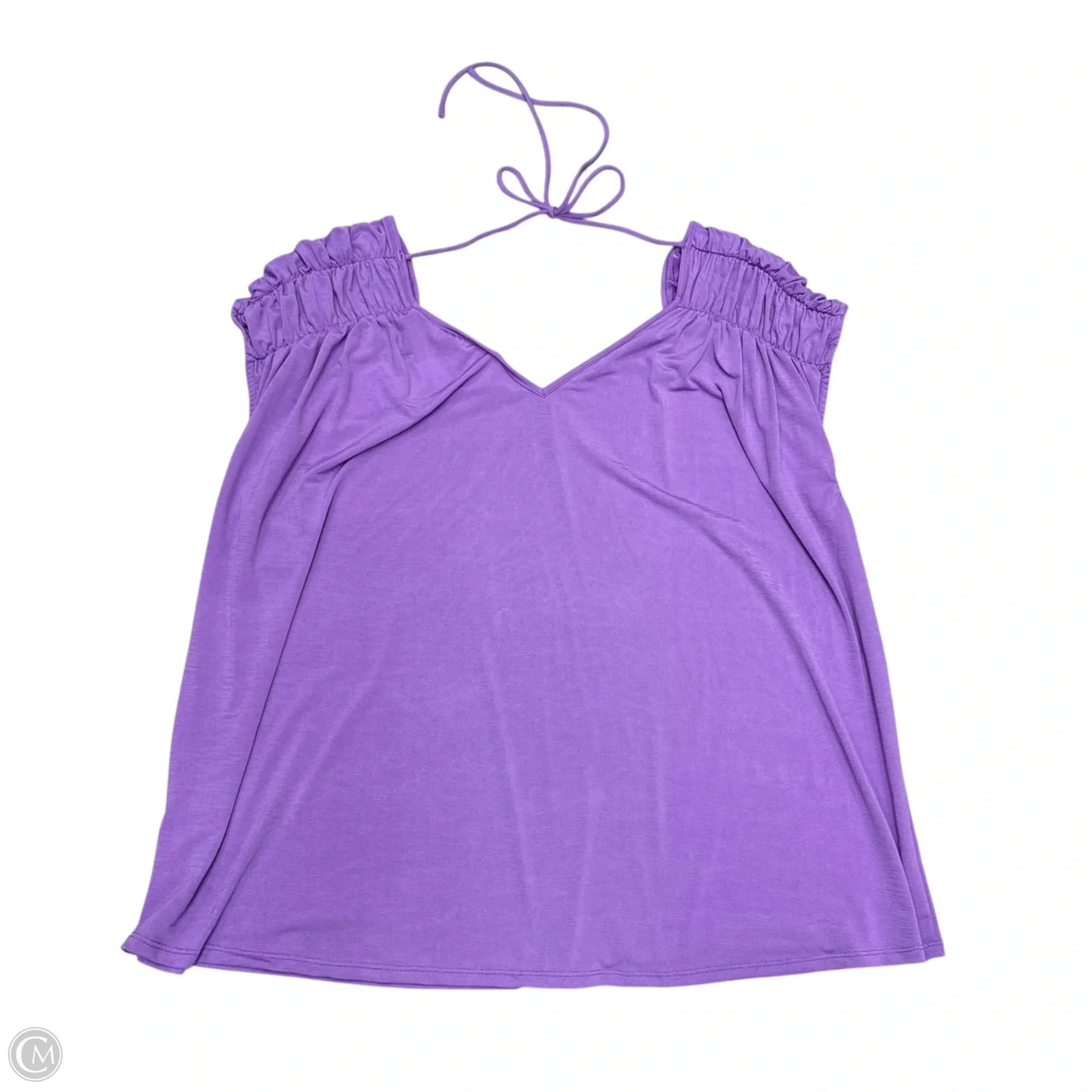 Top Short Sleeve By Dear Scarlett In Purple, Size: 2x