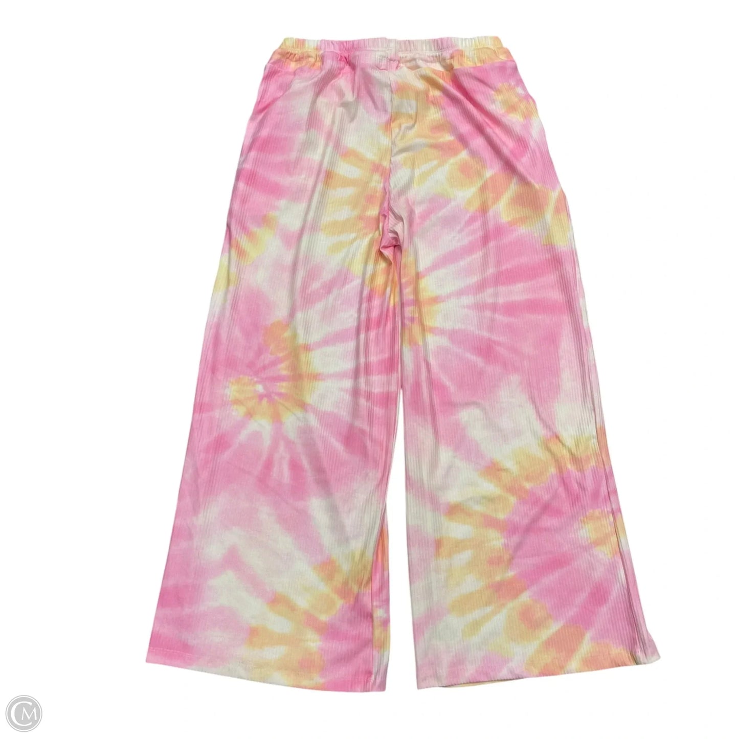 Pants Lounge By Beach Break In Pink & Yellow, Size: L