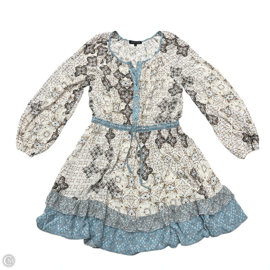 Dress Casual Short By Gibson Look In Blue & Tan, Size: L