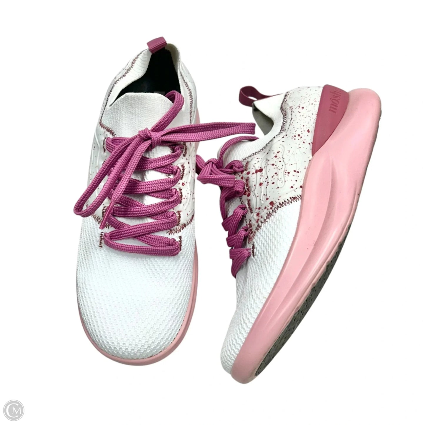 Shoes Athletic By Moshn By Klogs In Pink & White, Size: 7