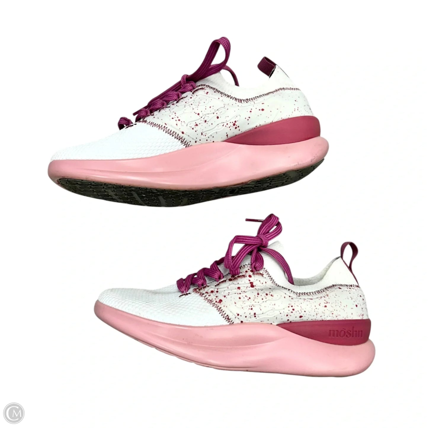 Shoes Athletic By Moshn By Klogs In Pink & White, Size: 7