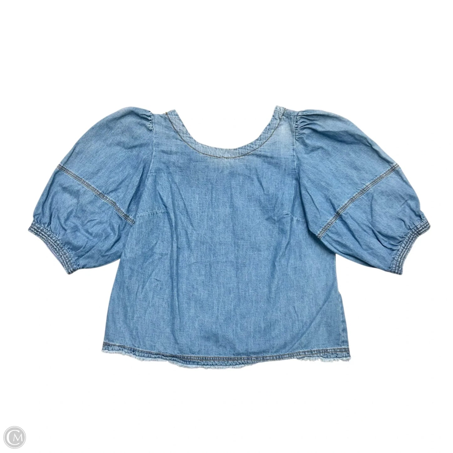 Top Short Sleeve By Pilcro In Blue Denim, Size: S