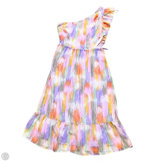 Dress Casual Midi By Aqua In Purple & Yellow, Size: S