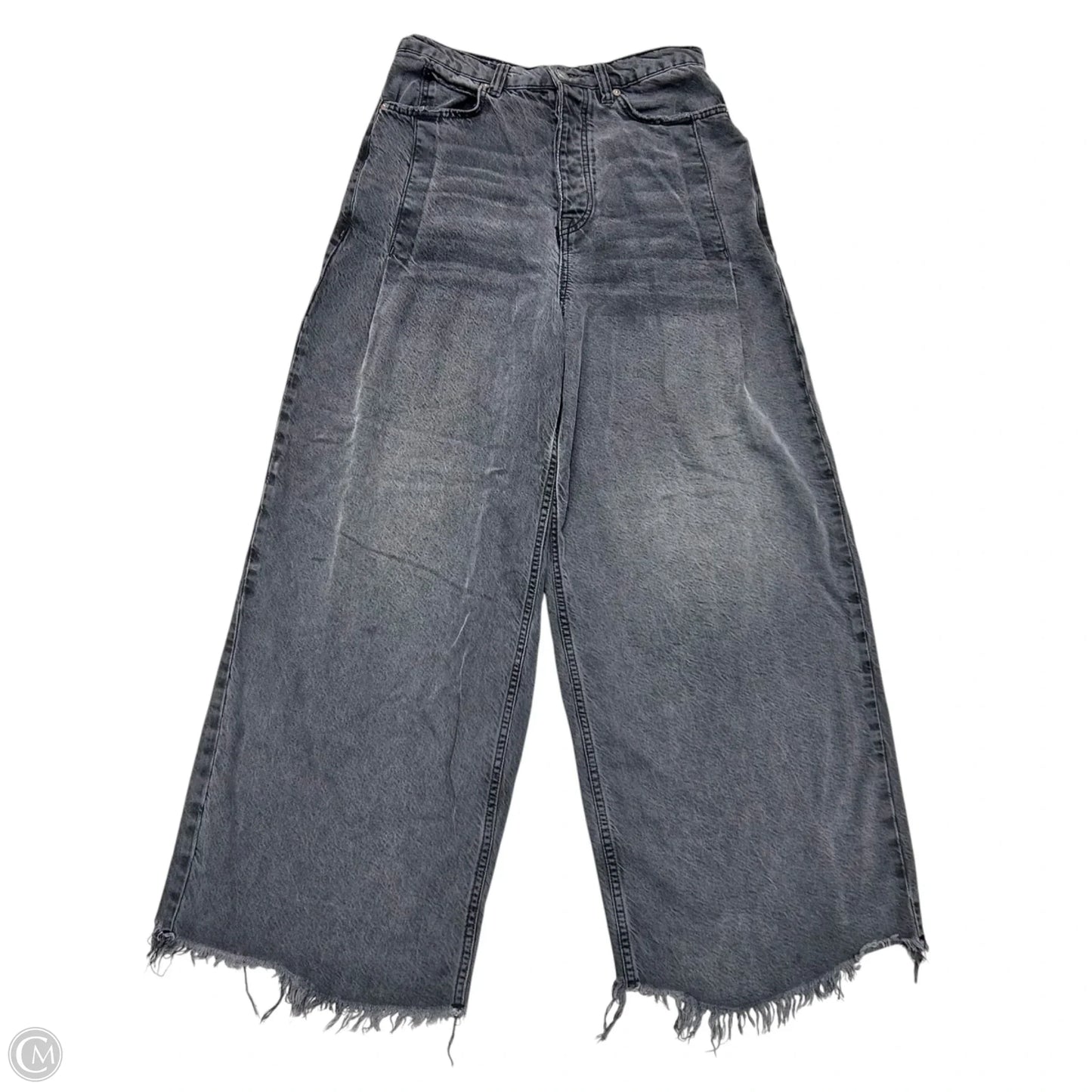 Jeans Wide Leg By We The Free In Black Denim, Size: 8