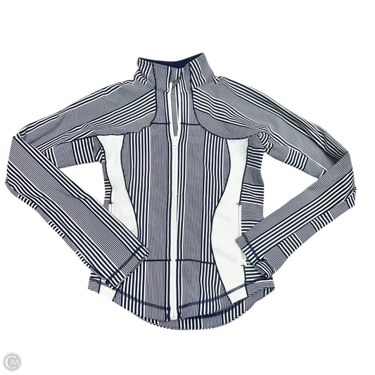 Athletic Jacket By Lululemon In Blue & White, Size: Xs