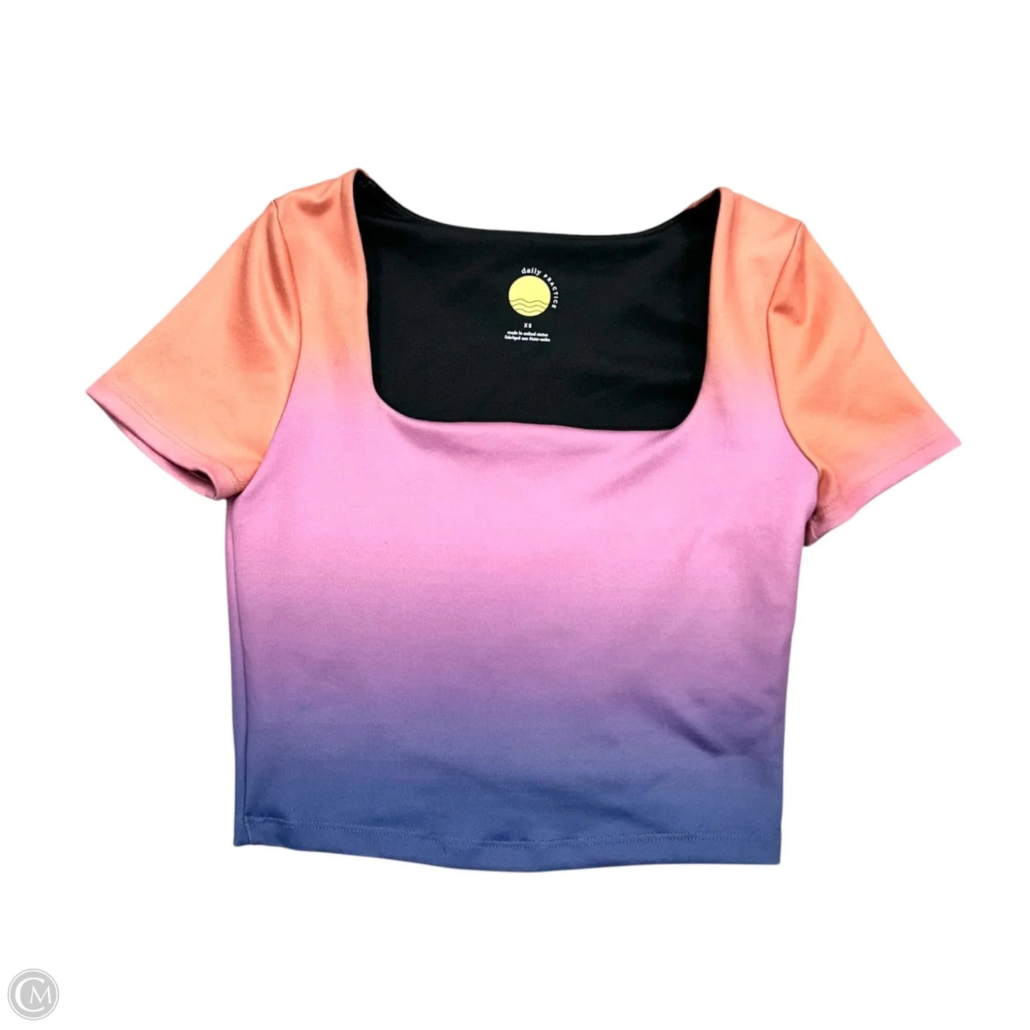 Athletic Top Short Sleeve By Daily Practice By Anthropologie In Orange & Pink, Size: Xs