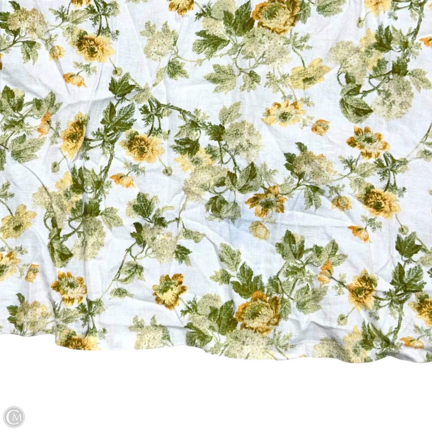 Dress Casual Midi By Laura Ashley In White & Yellow, Size: S