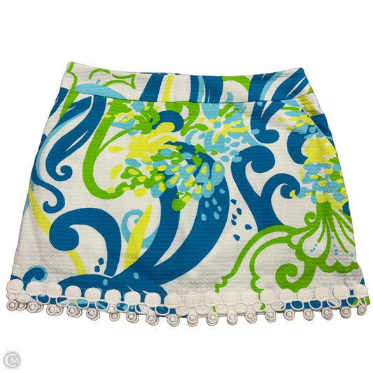 Skirt Designer By Lilly Pulitzer In Blue & White, Size: 8