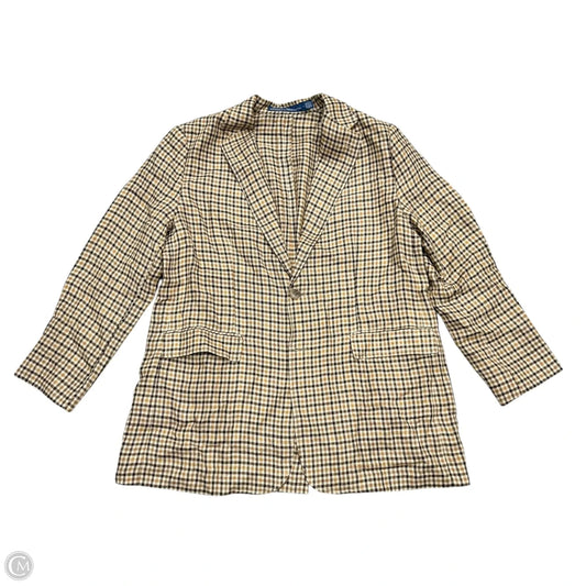 Blazer By Polo Ralph Lauren In Black & Tan, Size: L