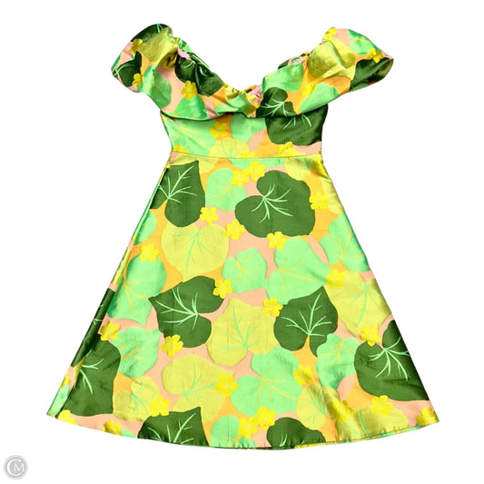 Dress Designer By Kate Spade In Green & Orange, Size: L