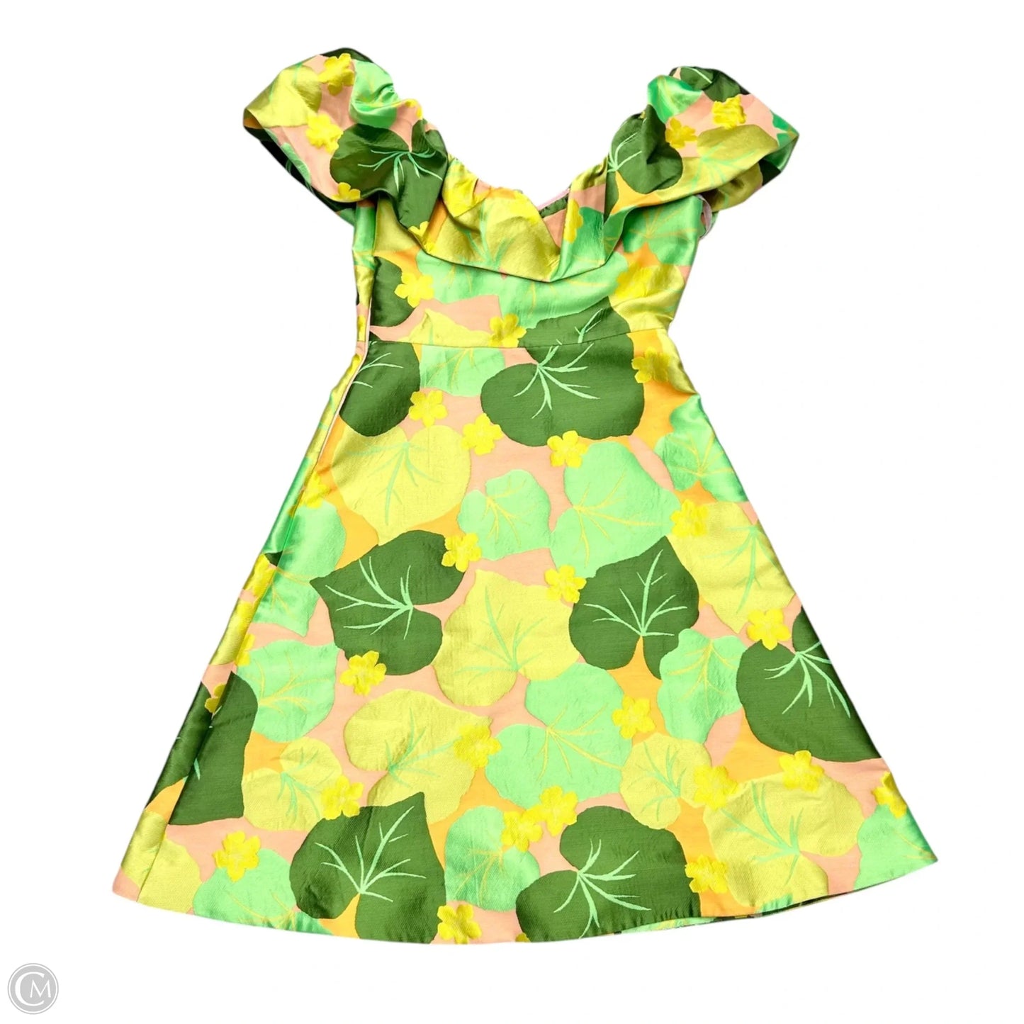 Dress Designer By Kate Spade In Green & Orange, Size: L