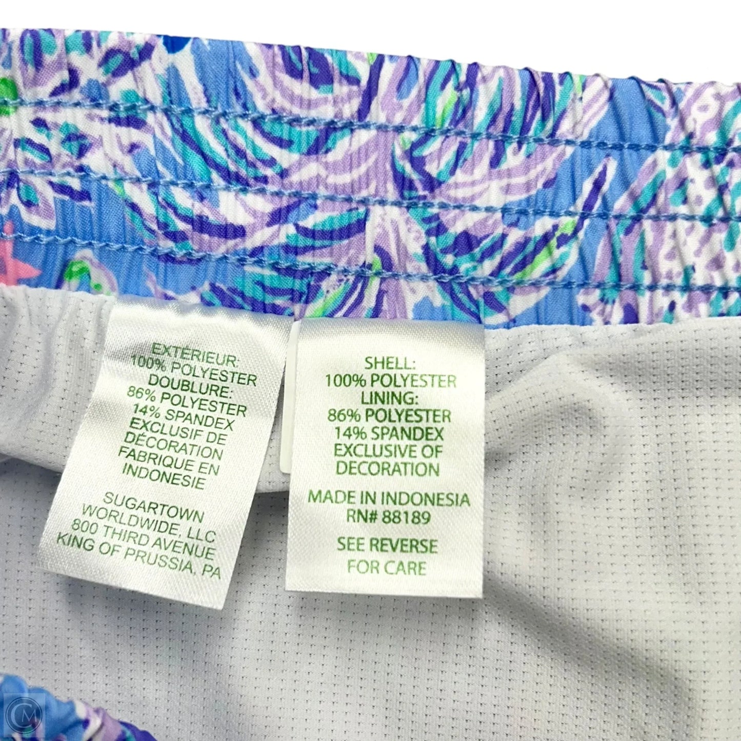 Shorts Designer By Lilly Pulitzer In Purple & White, Size: M