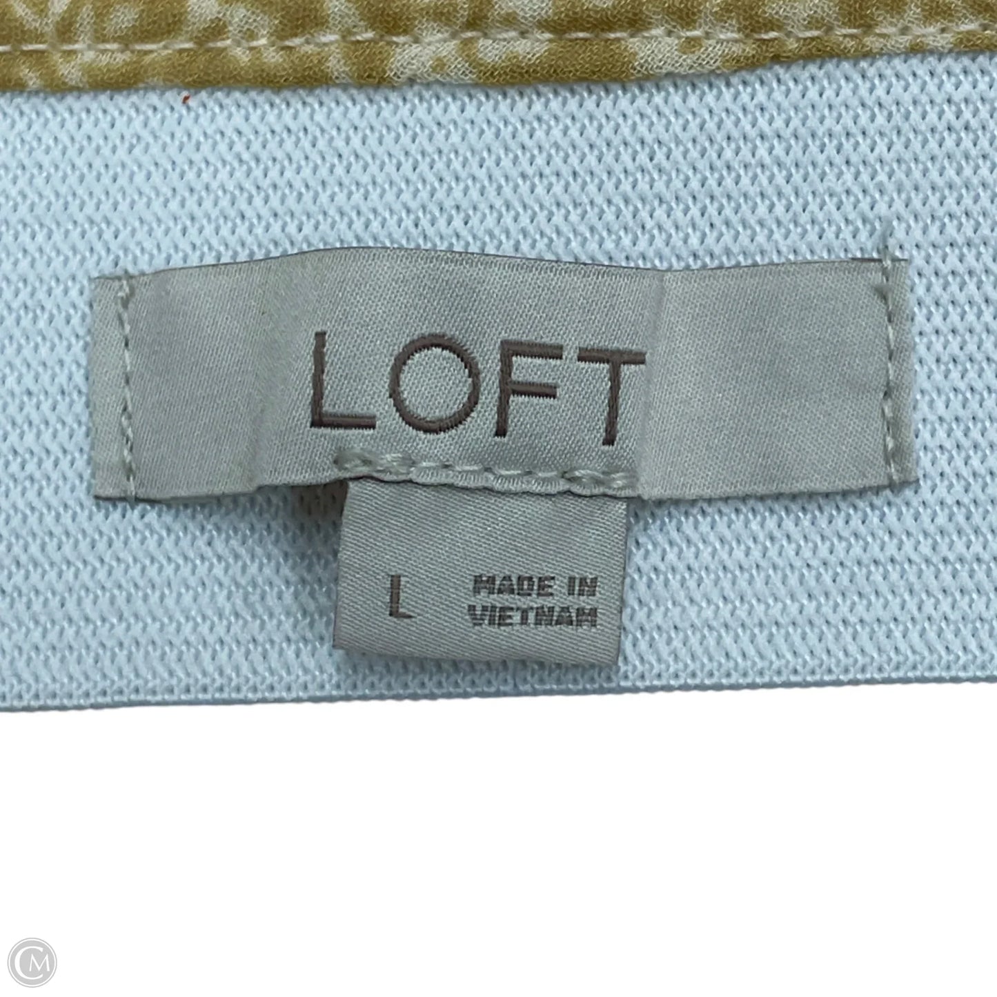 Skirt Midi By Loft In Pink & Yellow, Size: L