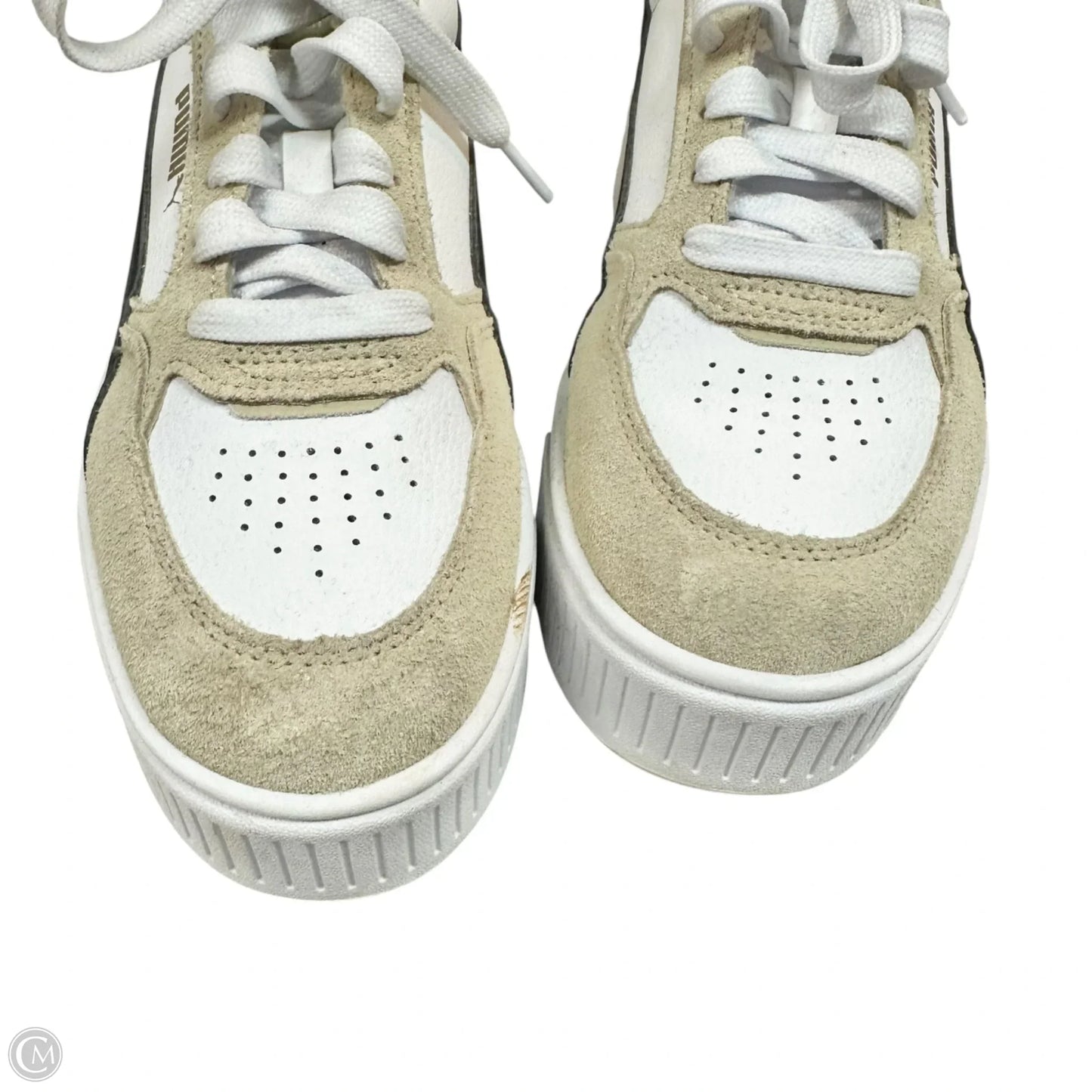 Shoes Sneakers Platform By Puma In Tan & White, Size: 7.5