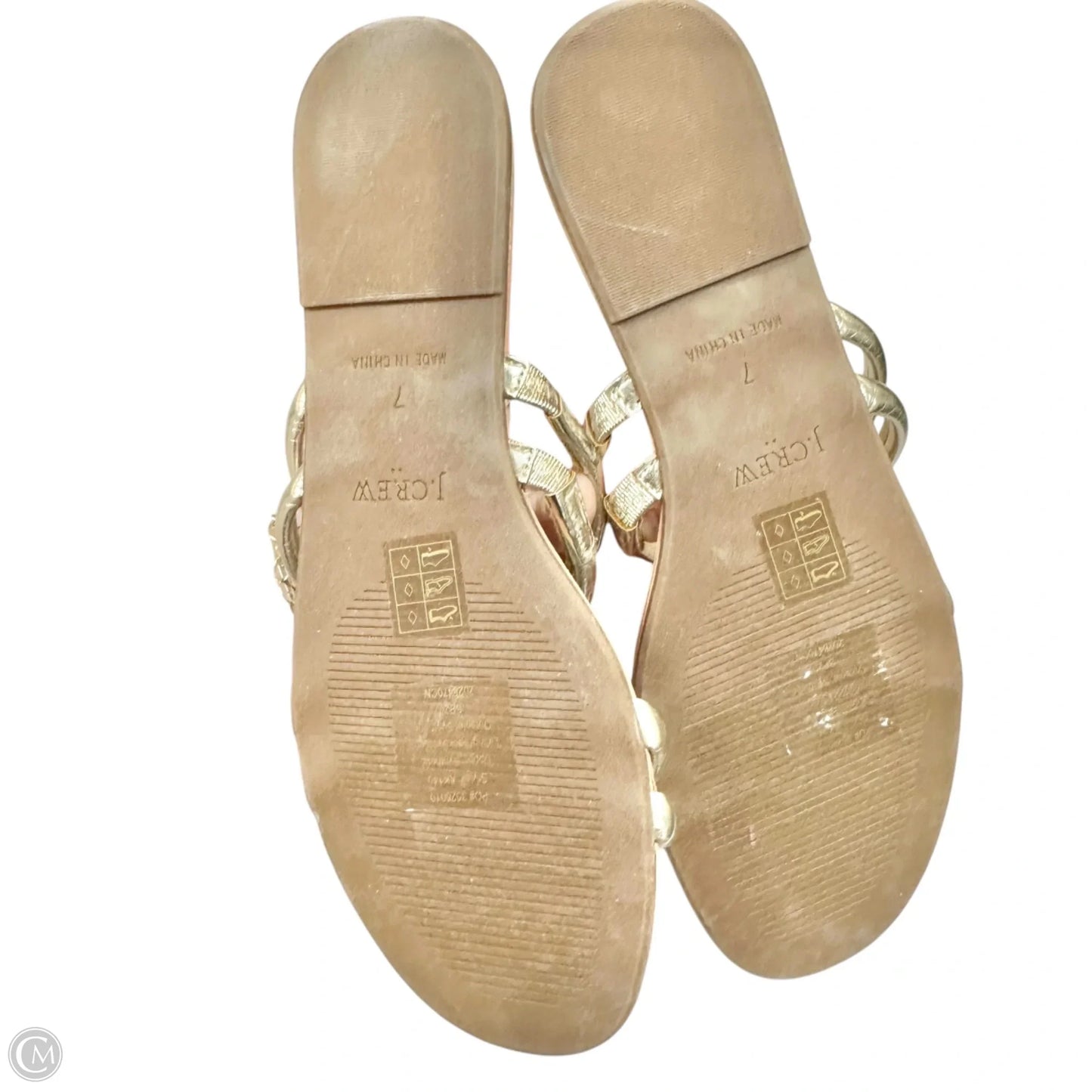Sandals Flats By J. Crew In Gold, Size: 7