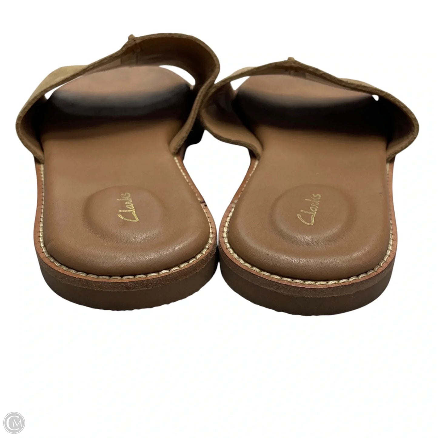 Sandals Flats By Clarks In Tan, Size: 9