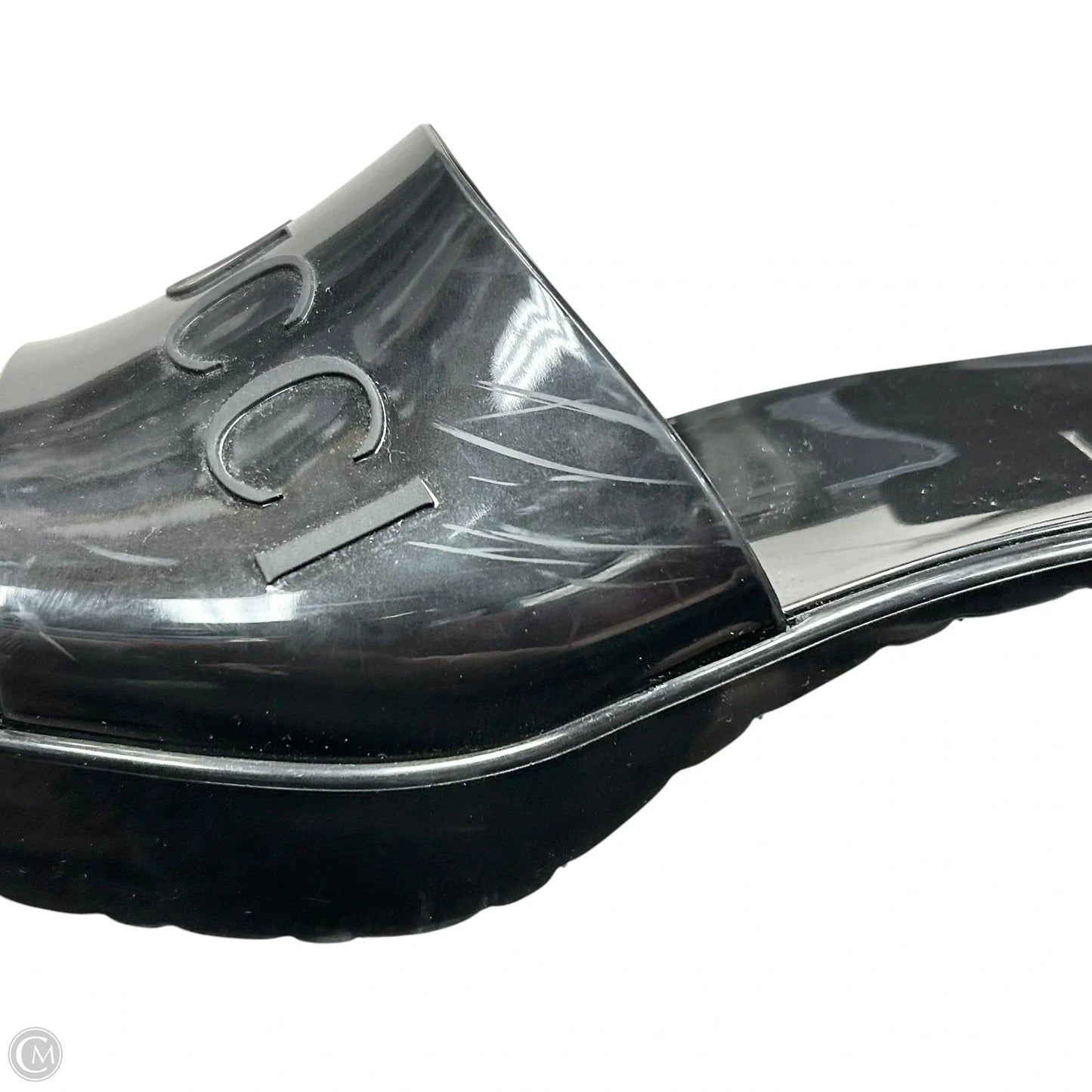 Sandals Luxury Designer By Gucci In Black, Size: 7.5