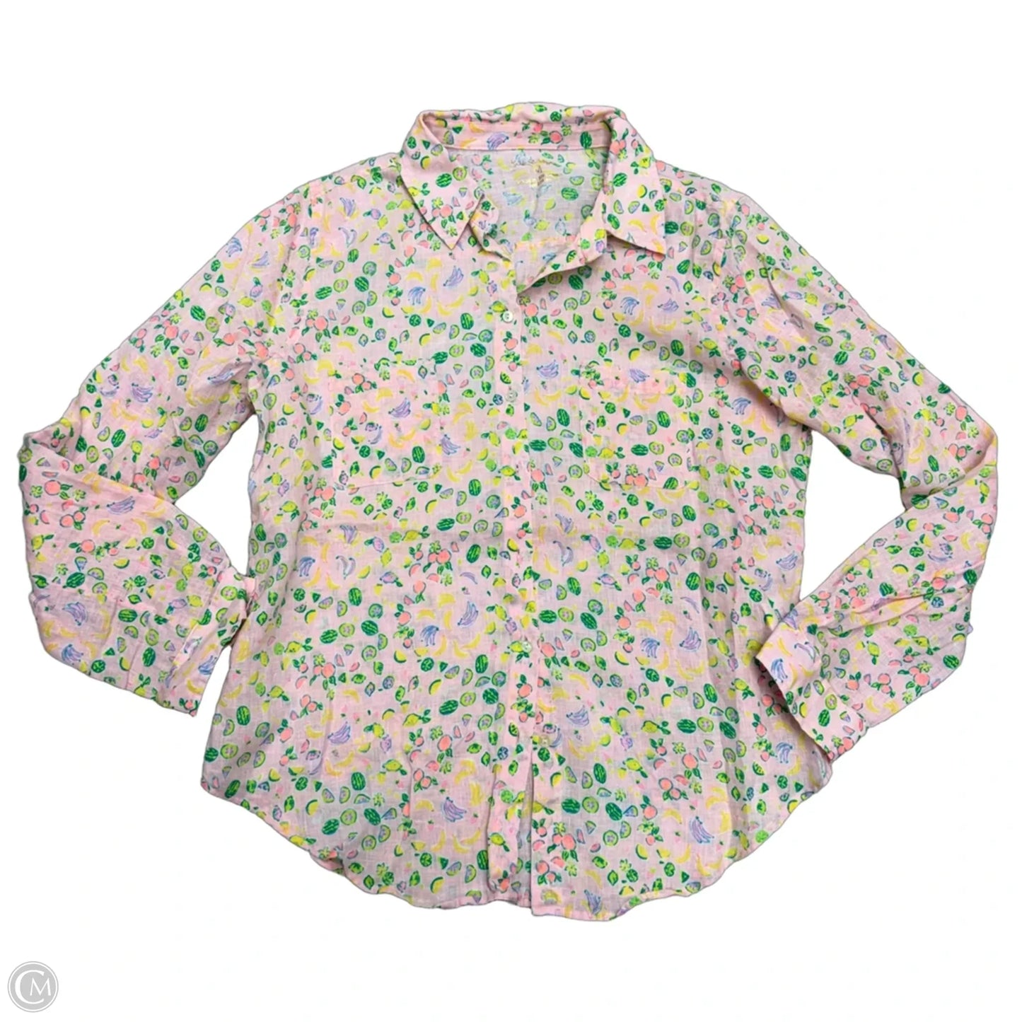 Top Long Sleeve Designer By Lilly Pulitzer In Pink, Size: M