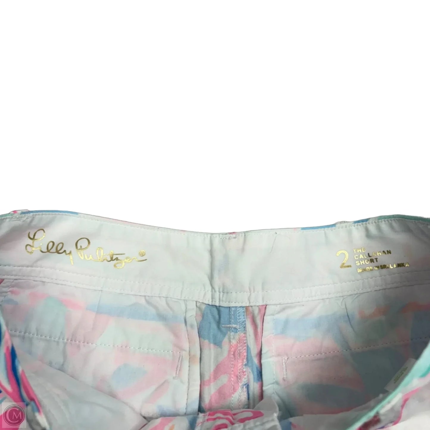 Shorts Designer By Lilly Pulitzer In Pink & White, Size: 2