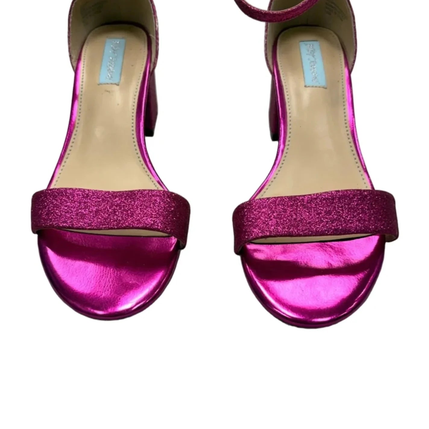 Sandals Heels Block By Betsey Johnson In Pink, Size: 9.5