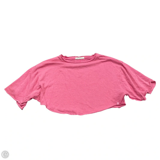 Top Short Sleeve By We The Free In Pink, Size: Xs