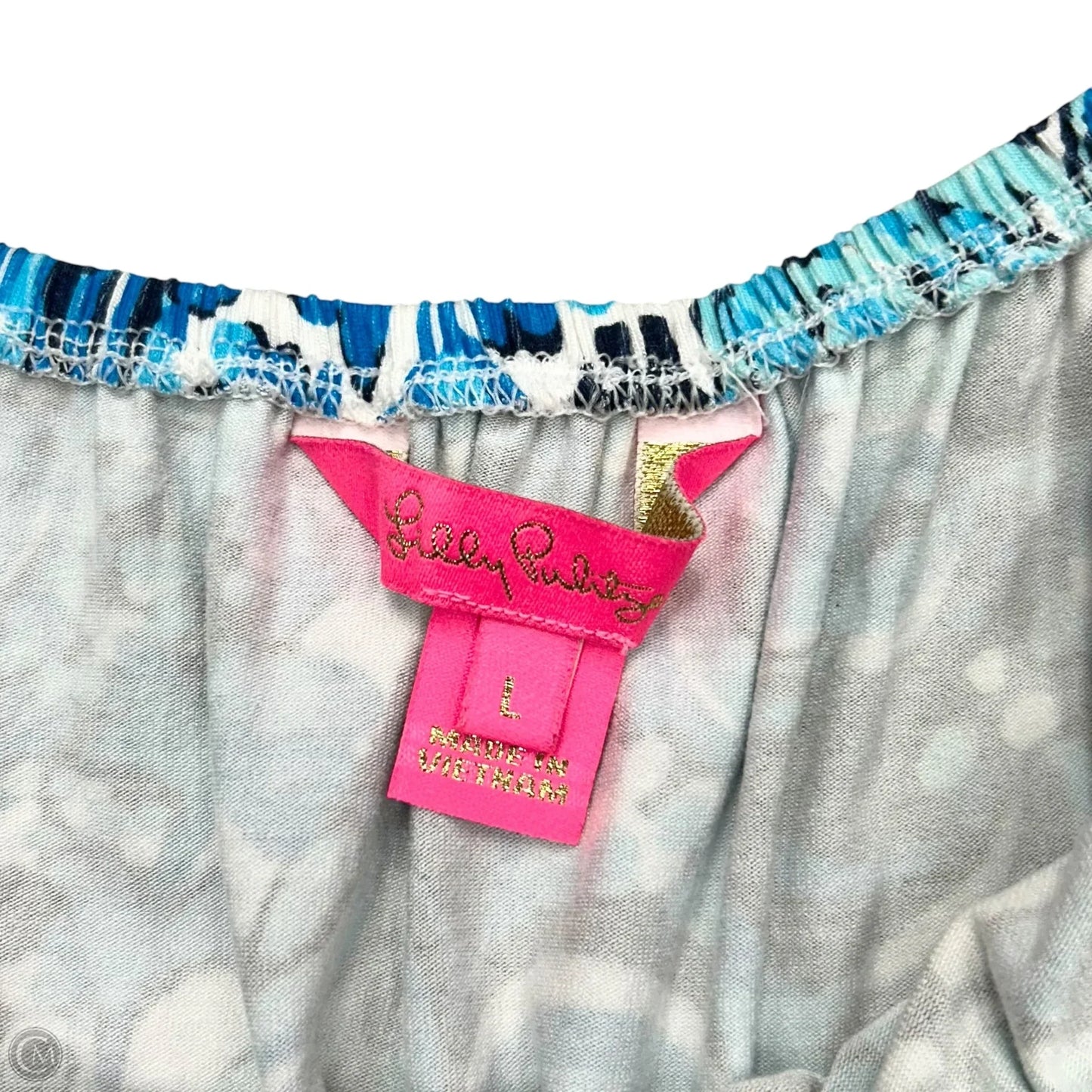 Dress Designer By Lilly Pulitzer In Blue & White, Size: L