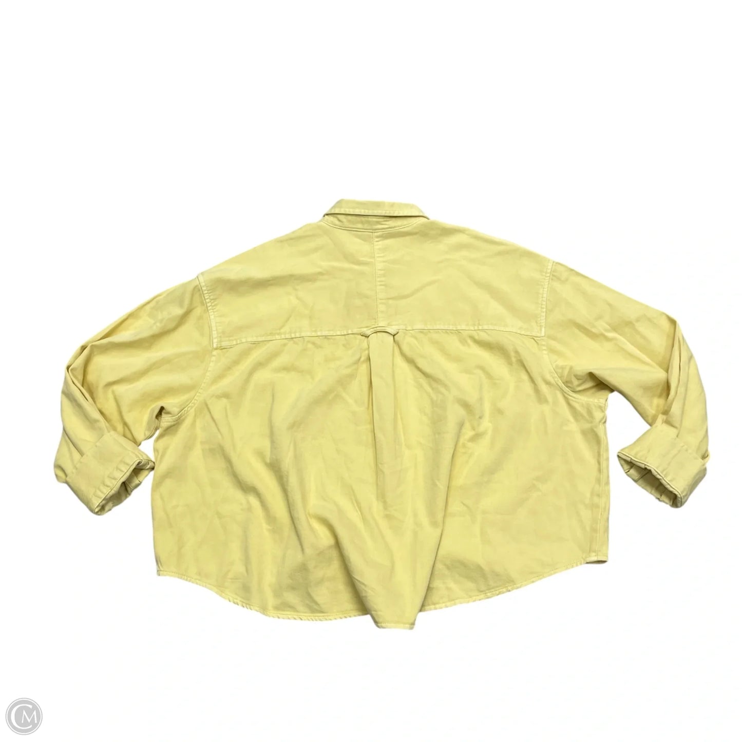 Jacket Shirt By Gap In Yellow, Size: Xl