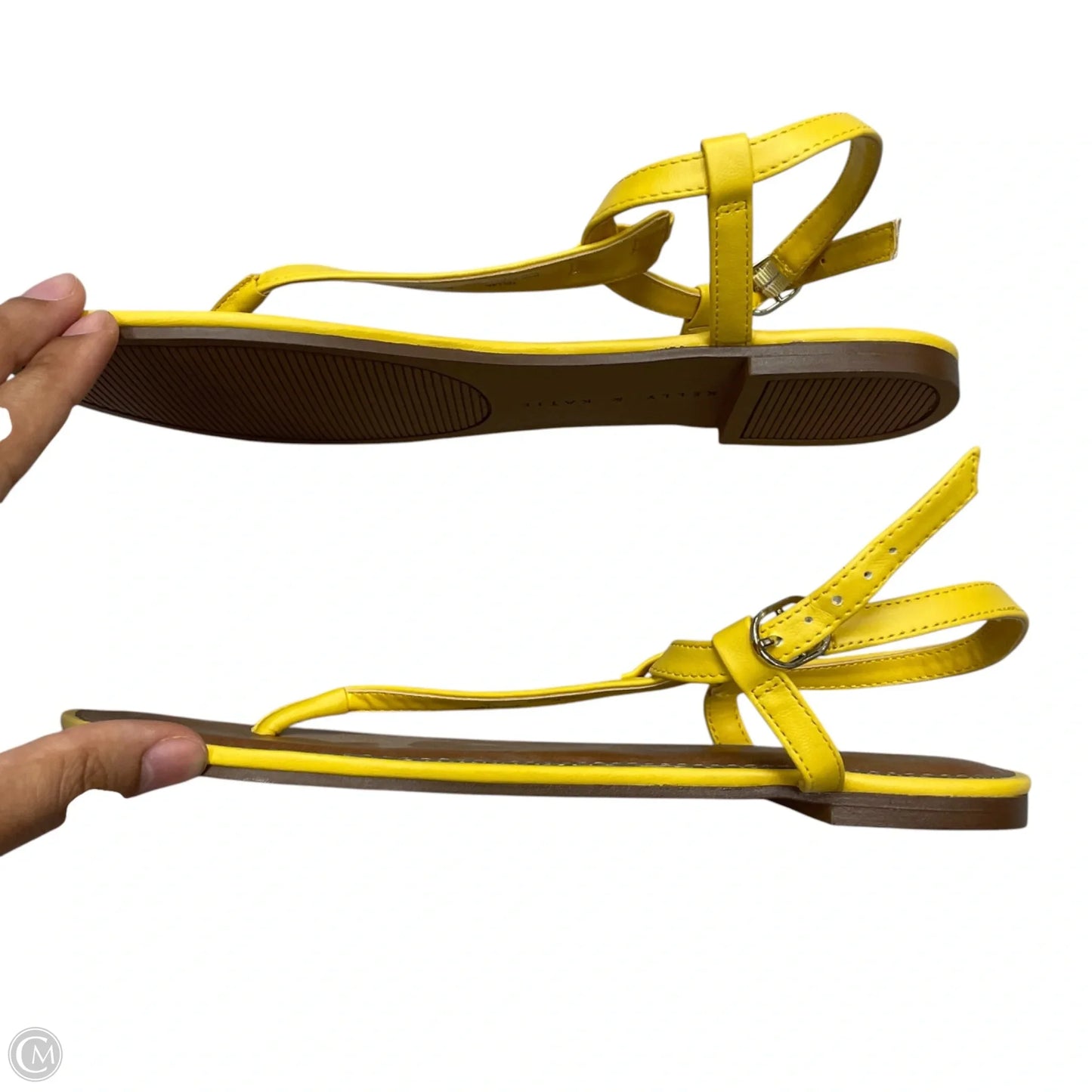 Sandals Flats By Kelly And Katie In Yellow, Size: 7