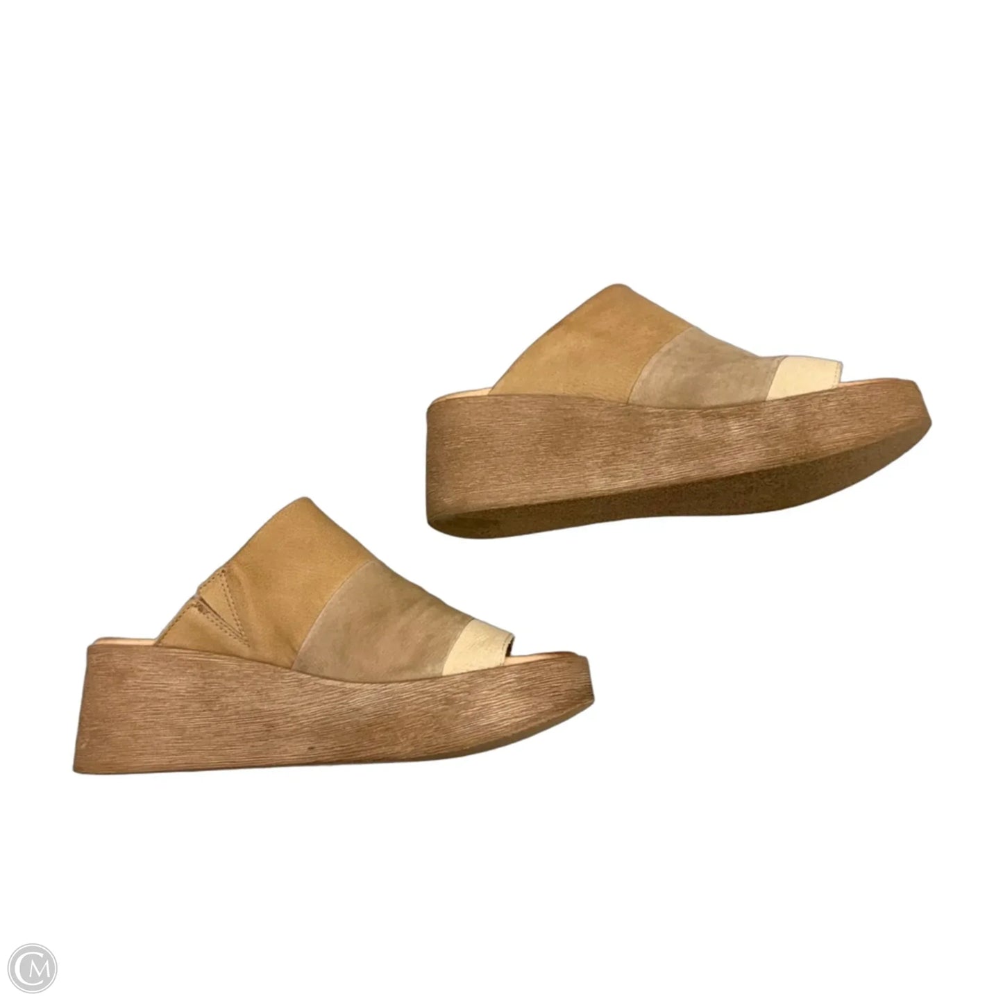 Sandals Heels Platform By Miz Mooz In Tan, Size: 9.5