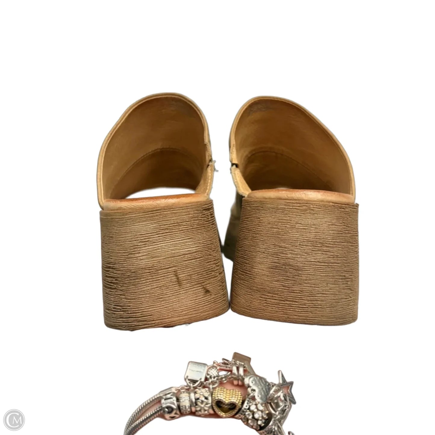 Sandals Heels Platform By Miz Mooz In Tan, Size: 9.5