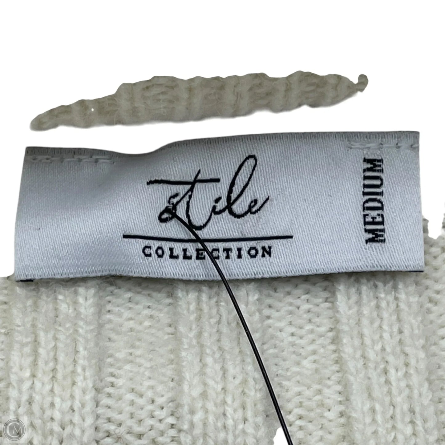 Sweater By Stile In Cream, Size: M