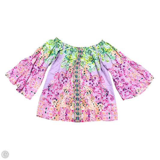 Top Long Sleeve Designer By Lilly Pulitzer In Multi-colored, Size: Xxs