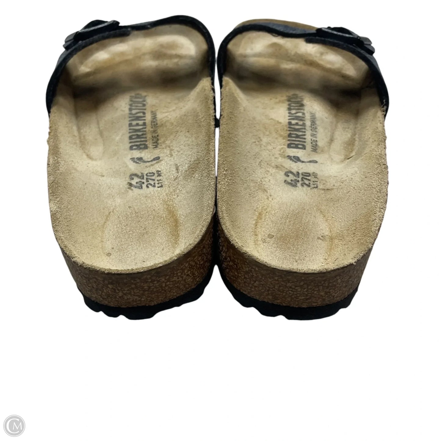 Sandals Flats By Birkenstock In Black, Size: 11