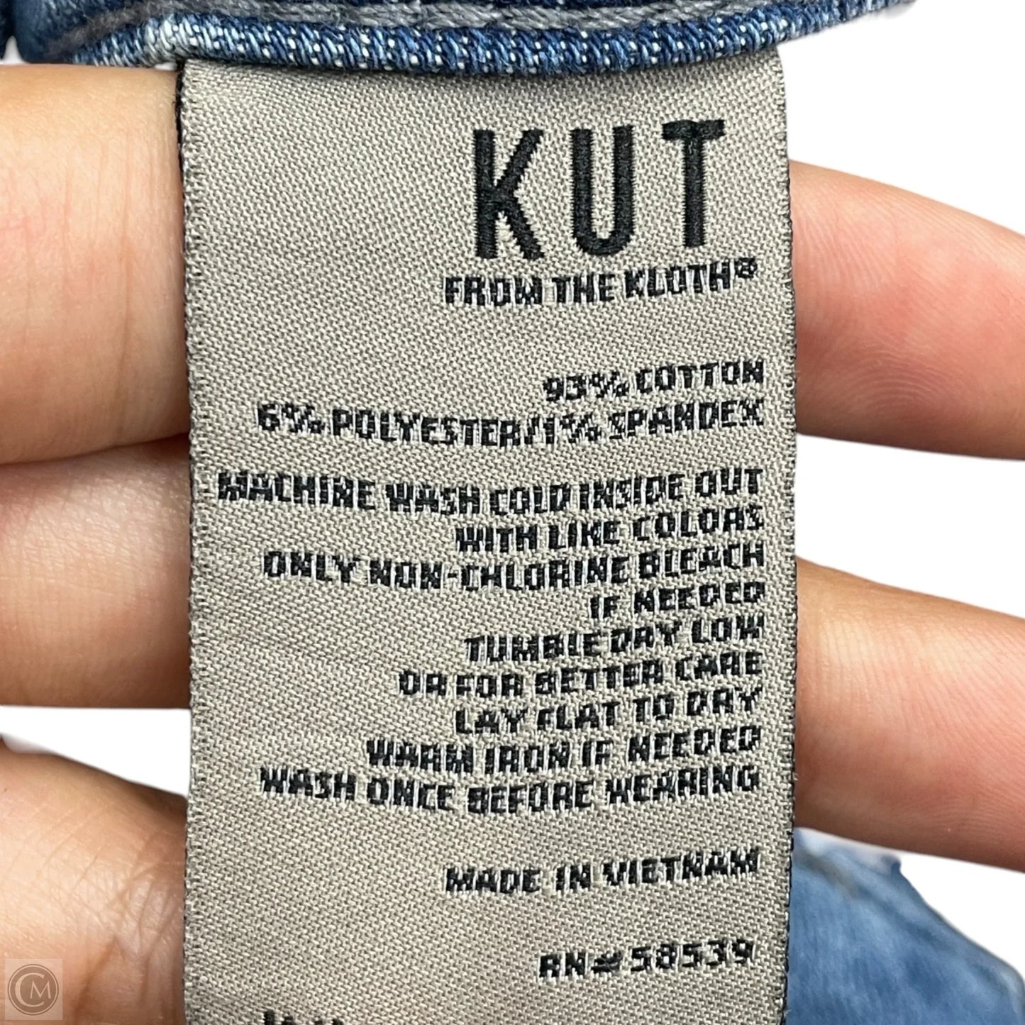 Jeans Wide Leg By Kut In Blue Denim, Size: 4